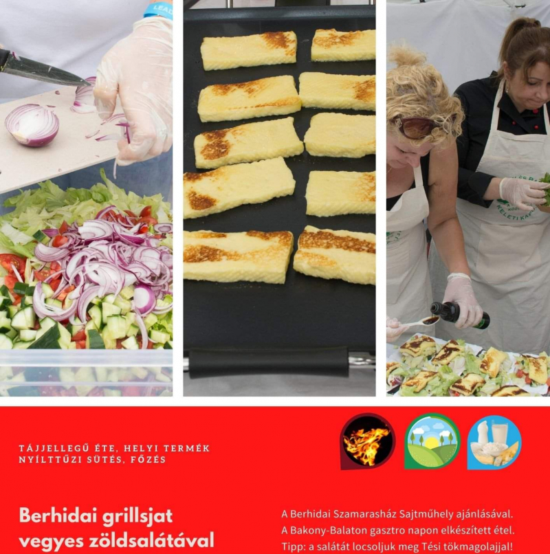 Berhidai grillsjat vegyes zöldsalátával